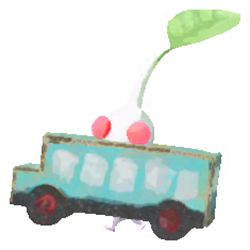 bus decor white pikmin